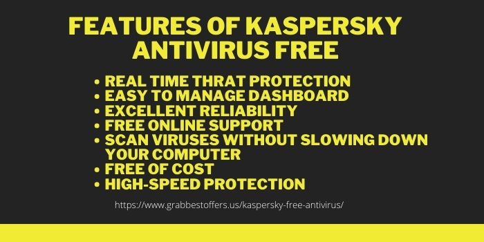 features of KASPERSKY free antivirus